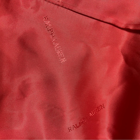 RALPH LAUREN Leather Jacket ITALY Black Label - Sz 8 RED Very Nice! - Picture 12 of 16